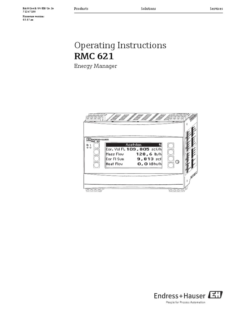 Operating Instructions RMC 621: Energy Manager | PDF | Fluid Dynamics ...