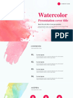Watercolor: Presentation Cover Title