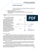 AutoCAD Coordinate Grid System