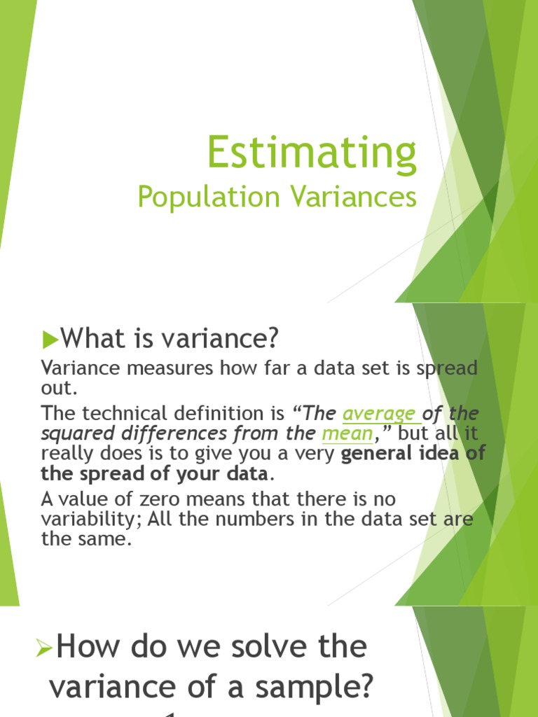 Chi-Square Variance Estimation | PDF | Degrees Of Freedom (Statistics ...