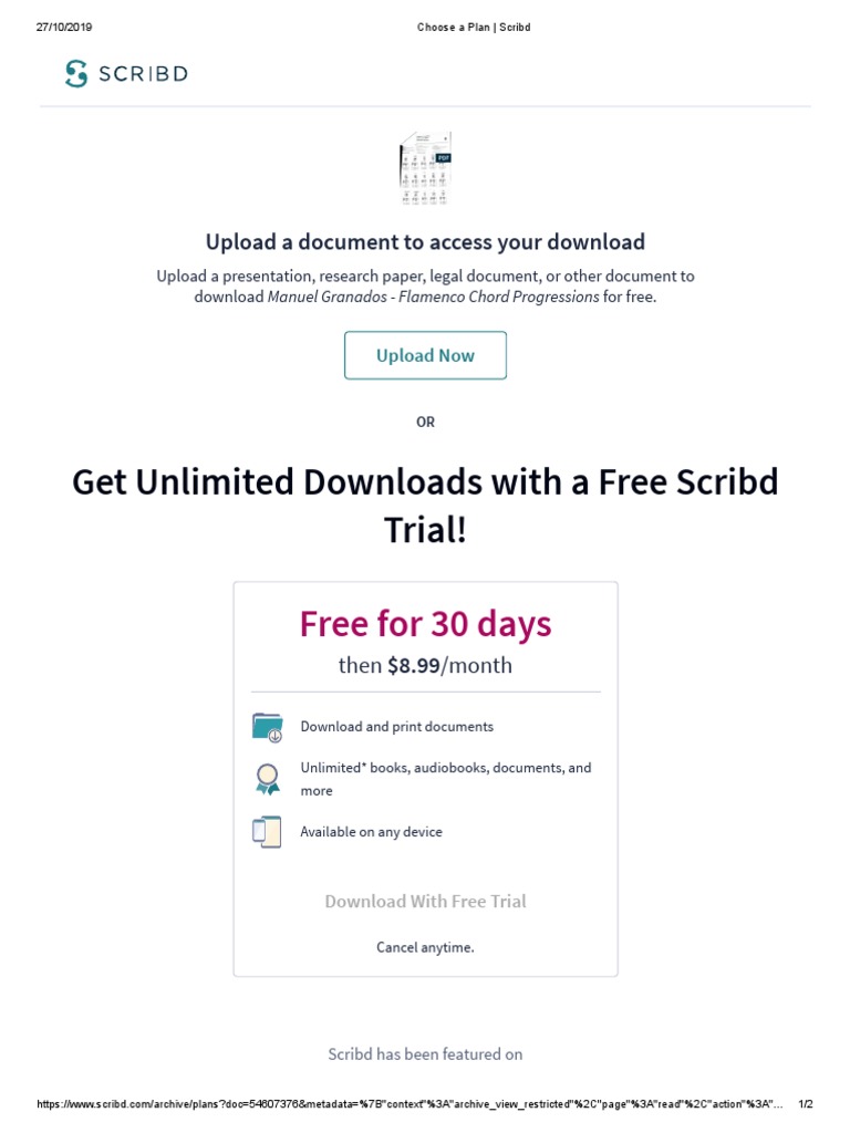 Scribd Subscription Plans Overview | PDF