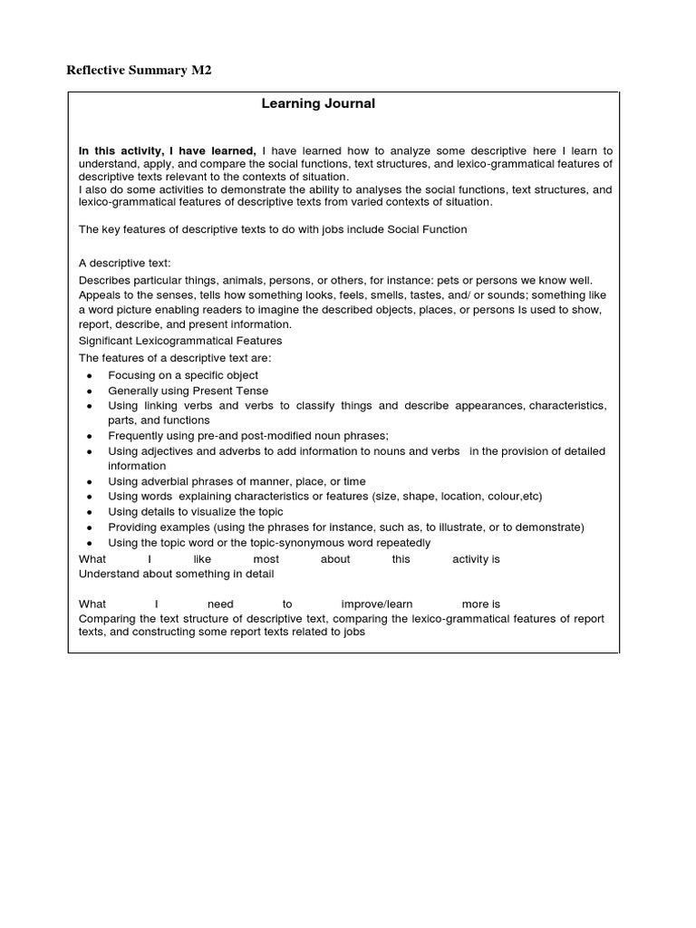 Analyzing Descriptive Texts in Context | PDF | Language Arts & Discipline