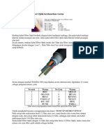 Urutan Core Kabel Fiber Optik Berdasarkan Warna