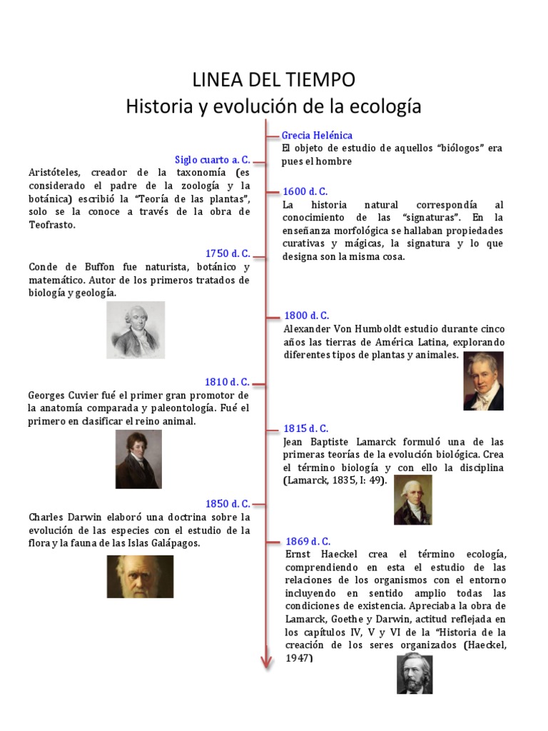 Linea Del Tiempo Historia y evolución de la ecología