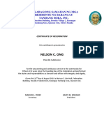 Makabagong Samahan - Certificate of Recognition