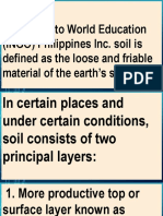 According To World Education (INGO) Philippines Inc. Soil Is Defined As The Loose and Friable Material of The Earth's Surf