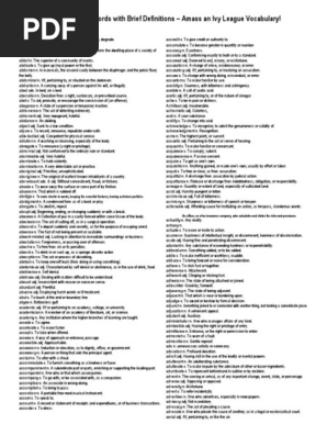 5000 Collegiate Words with Brief Definitions