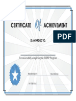 Certificate of Achievment