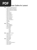 Course Outline For Laravel