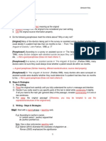 Part I: Paraphrasing: Day 3 Paraphrasing & Quoting Answer Key