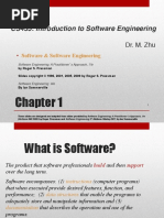 CS435: Introduction To Software Engineering!: Dr. M. Zhu "