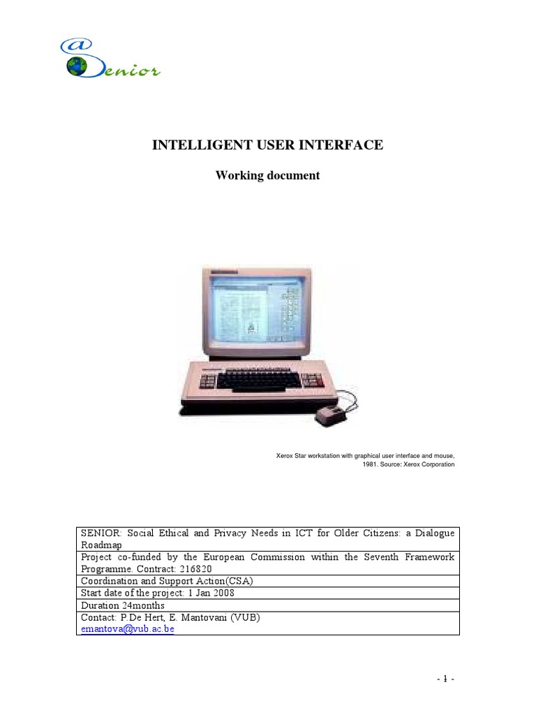 Intelligent User Interfaces for Seniors | PDF | Human–Computer ...