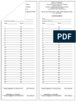 Blank Answer Sheet