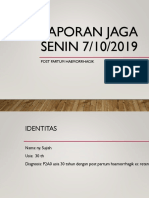 Laporan Jaga SENIN 7/10/2019: Post Partum Haemorrhagik