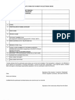 Mandate Form for Electronic Payment