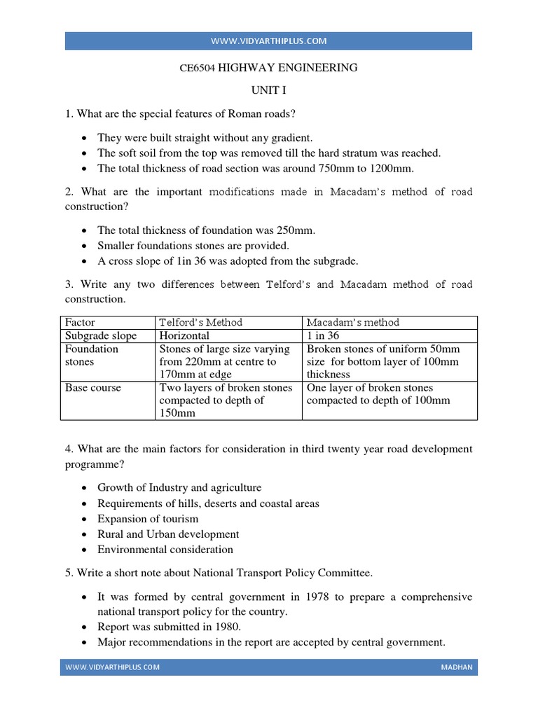 Highway Engineering Concepts and Methods | PDF | Road Surface | Traffic