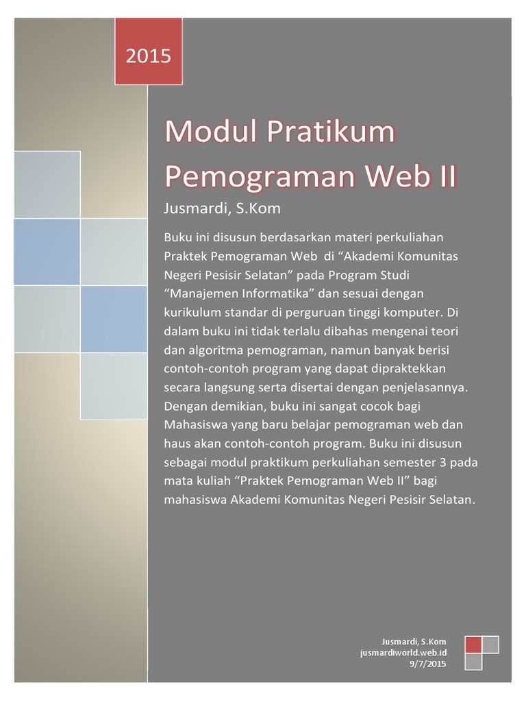 Modul Praktikum Pemrograman Web II | PDF