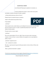 GESTIÓN DEL TIEMPO - Taller de Comprensión Lectora PDF