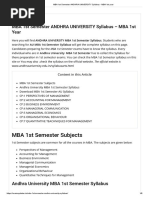 Mba First Semister Syllabus