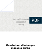 Sosiolog Kesehatan dikalangan manusia purba