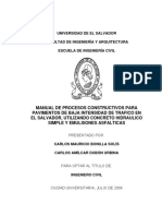 Manual de Procesos Constructivos para Pavimentos de Baja Intensidad de Tráfico en El Salvador, Utilizando Concreto Hidráulico Simple y Emulsiones Asfálticas