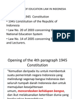 Foundation of Education Law in Indonesia