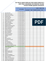 SMP PGRI SUKAMORO REKAP NILAI UJIAN 2018/2019