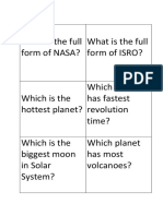 Key facts about planets, moons, and space exploration