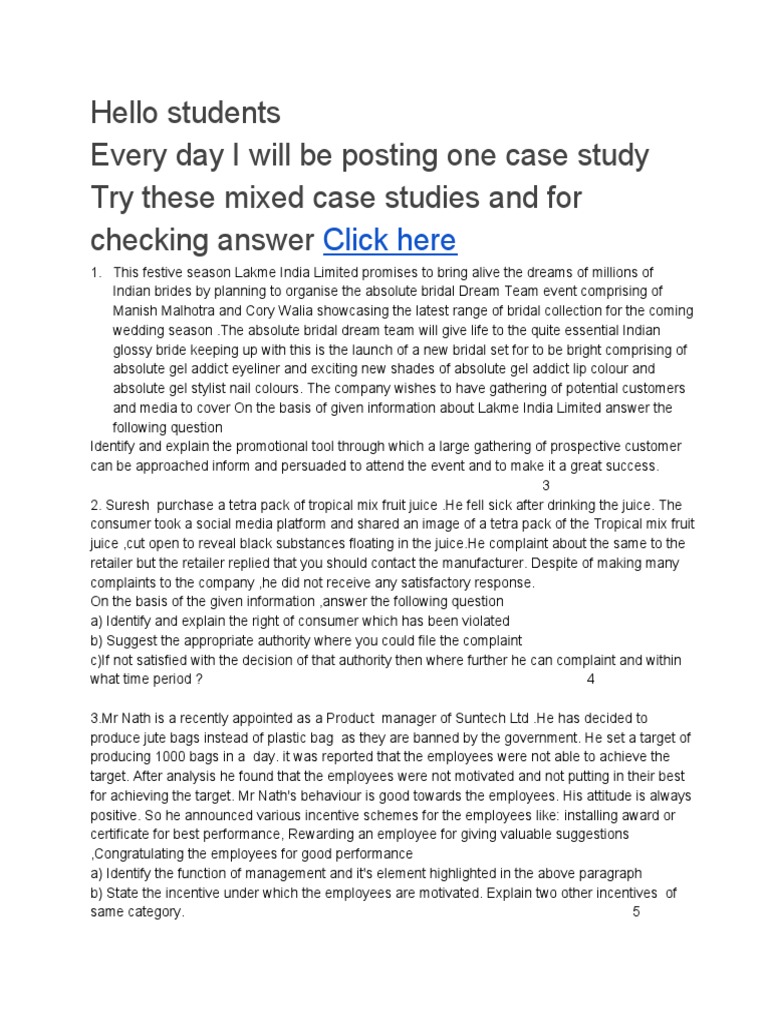 Mixed Case Studies Employment E Merce