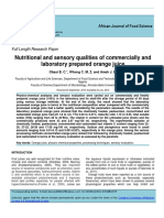 Nutritional and Sensory Qualities of Commercially and Laboratory Prepared Orange Juice PDF