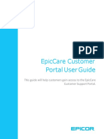 This Guide Will Help Customers Gain Access To The Epiccare Customer Support Portal