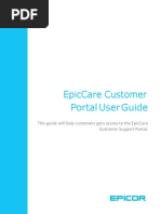 This Guide Will Help Customers Gain Access To The Epiccare Customer Support Portal