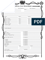 Infernal City Worksheet: Mortal Population: Fallen Population: Theme