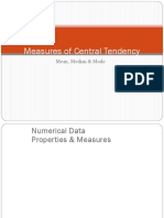 Measures of Central Tendency: Mean, Median & Mode