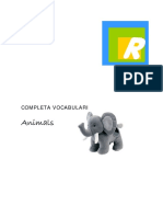 Completa Vocabulari Animals PDF