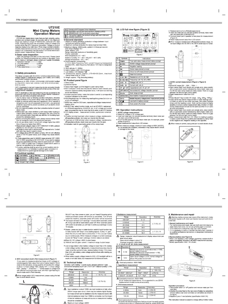 UT210E Manual PDF | PDF