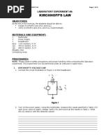 Kirchhoff'S Law: Laboratory Experiment #8