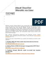 Cara Membuat Voucher Hotspot Mikrotik Via User Manager