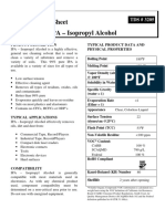Technical Data Sheet IPA - Isopropyl Alcohol: Chemtronics