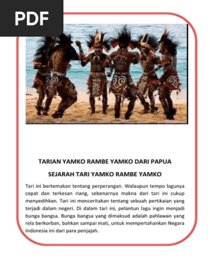 Tarian Yamko Rambe Yamko Dari Papua Pdf