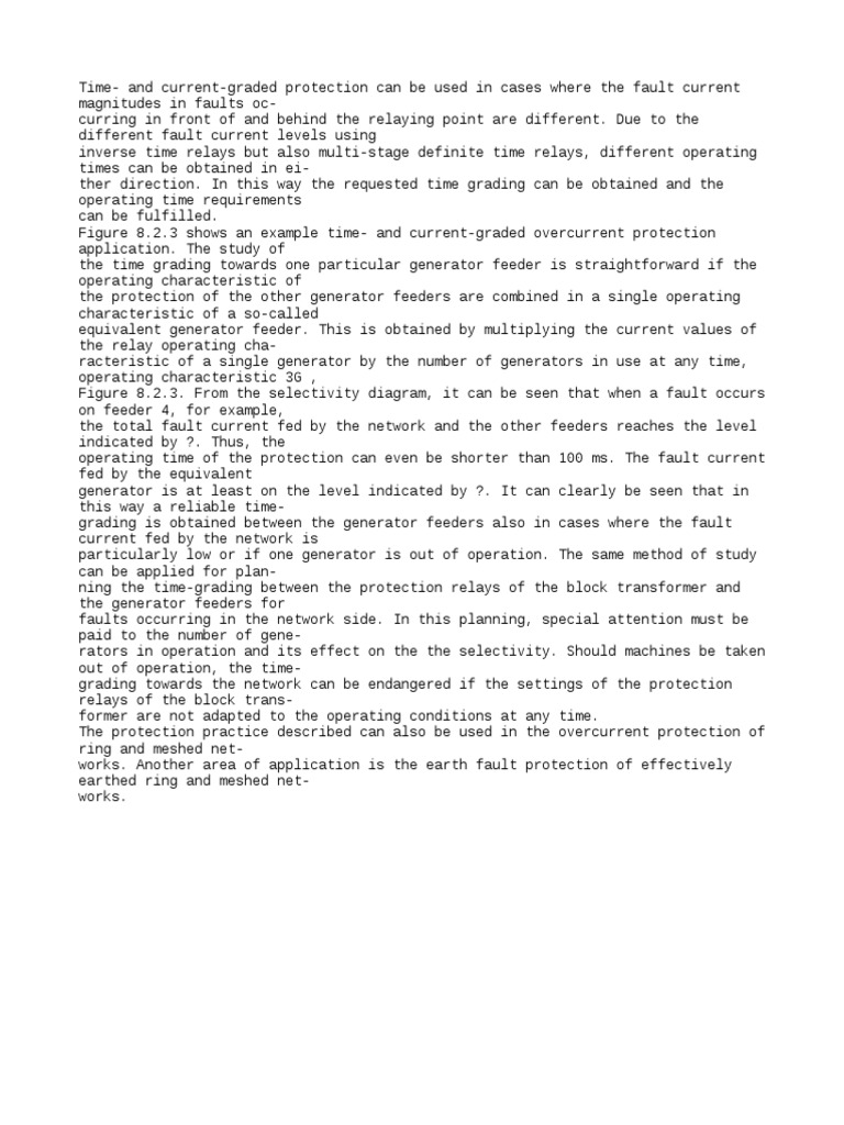 Time and Current Graded Protection | PDF