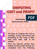 Computing Cost and Profit