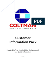 Customer Information Pack: Health & Safety, Sustainability, Environmental and Quality Information