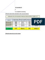 Etude Economique de Faisabilite L'analyse de Rentabilité A/ L'analyse de La Rentabilité Marketing 1/etude Valorisé Des Estimations Des Consommations