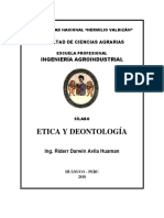 Silabo de Etica y Deontología 2018