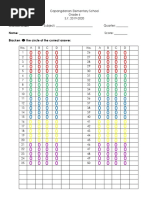 Answer Sheet Name: - Blacken The Circle of The Correct Answer