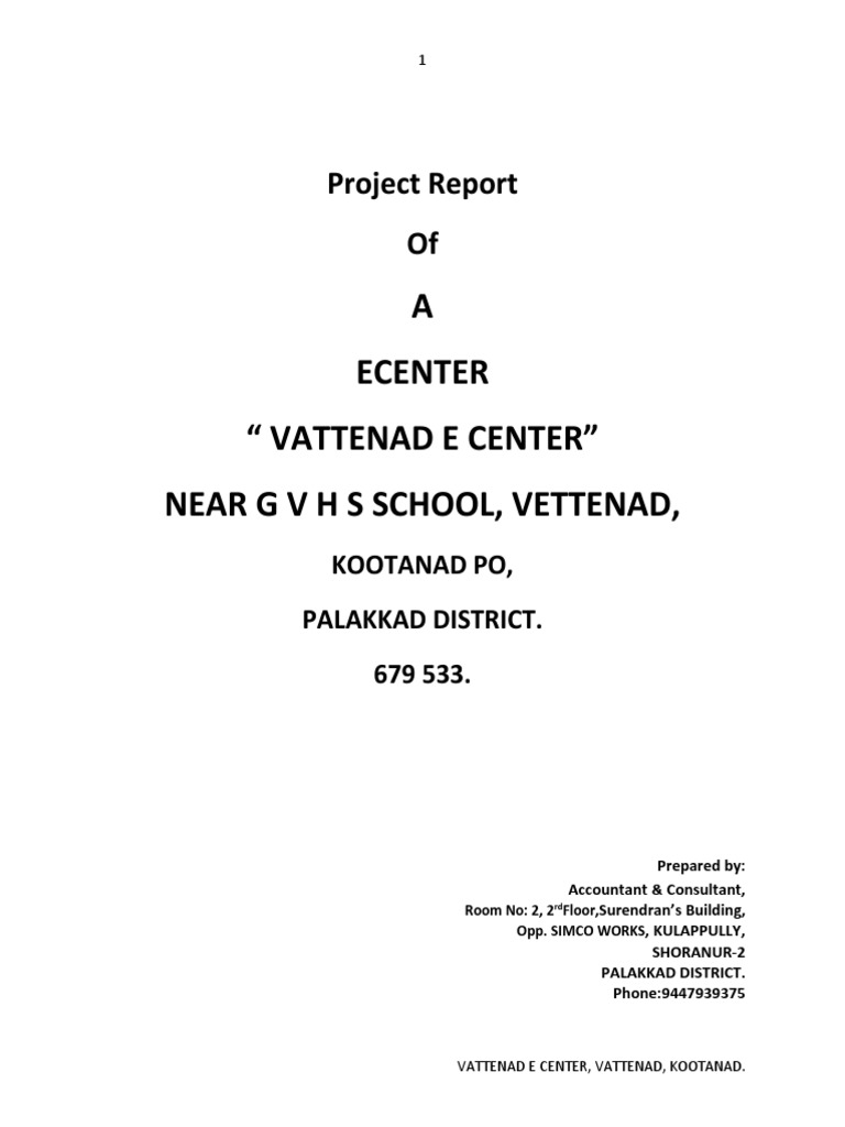 Vattenad E Center Project Overview | PDF | Economies | Business