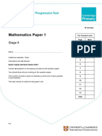 Primary Progression Test Stage 6 Math Paper 1 PDF