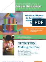 Why Practitioners in Development Should Integrate Nutrition: United Nations System Standing Committee On Nutrition