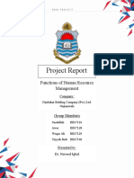 Project Report: Functions of Human Resource Management
